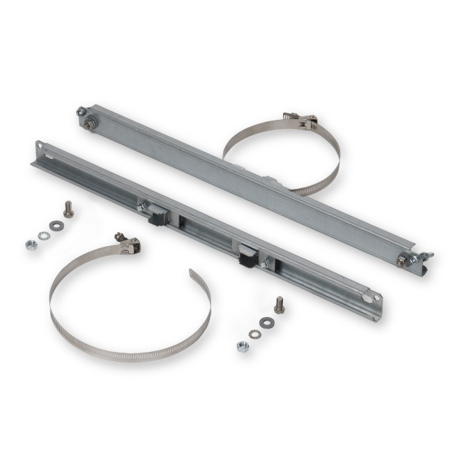 Pole mounting bracket for 500mm wide enclosure, galvanized steel