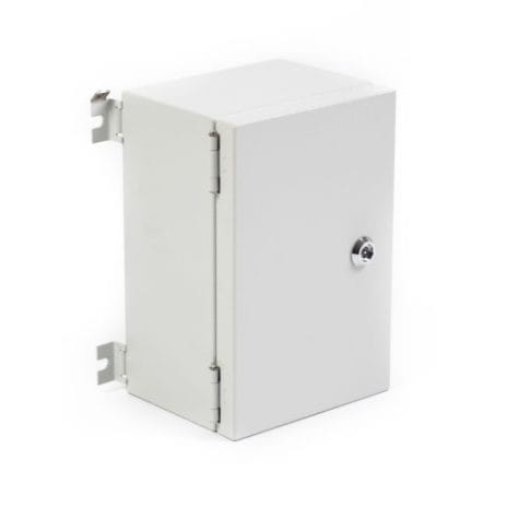 Cubo U -kotelo kosteisiin tiloihin 200x300x160mm, sileät sivut, teräs, polyesterimaalattu, RAL7035