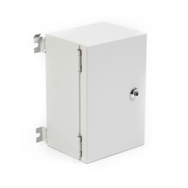 Cubo U -kotelo kosteisiin tiloihin 200x300x160mm, sileät sivut, teräs, polyesterimaalattu, RAL7035