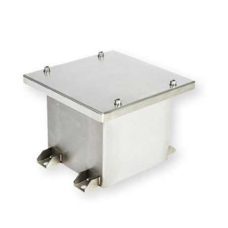 Cubo V upotettava kotelo 135x80x140mm, sileät sivut, ruostumaton teräs, AISI 304